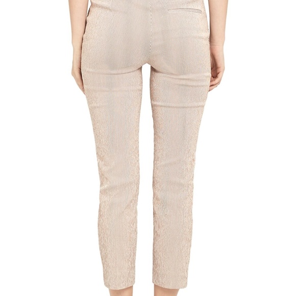 Theory Treeca 4  Seersucker Pants NWT Size 8 - Picture 2 of 7
